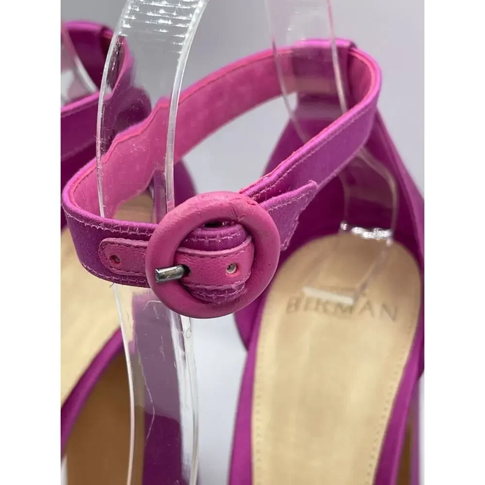 ALEXANDRE BIRMAN Madelina Curve 120 Pink Crystal Platform Heels Size 38